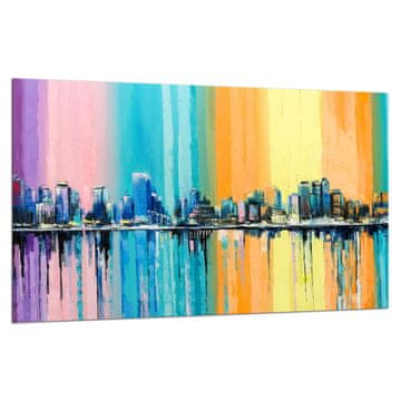 shumee Steklena zaščitna plošča ZA štedilnik 80x52 city