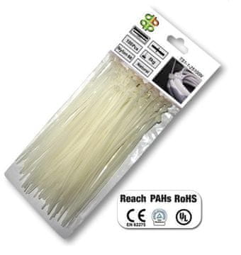 Bradas Bel plastični naglavni trak 3,6 x 280/100 kosov