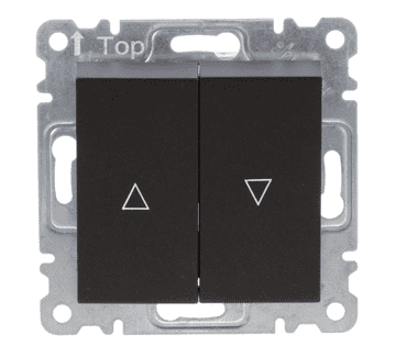 Hager Lumina bistabilno stikalo za rolete črno WL0313