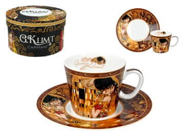 Carmani, skodelica za espresso 90 ml - gustav klimt/Poljub