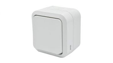 shumee Aqua Pro nadometno dvopolno dvojno stikalo IP55, belo 60221