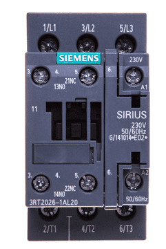 Siemens Močnostni kontaktor 25A 3P 230V AC 1NO 1NC S0 3RT2026-1AL20