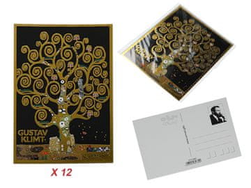 Carmani Komplet 12 razglednic - G. Klimt, Drevo življenja (carmani)