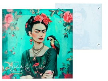 Carmani, stekleni podstavek 11,5x11,5 cm, navdihnjen s slikami Fride Kahlo