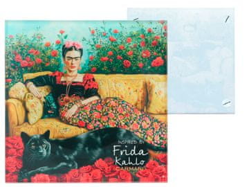 Carmani, stekleni podstavek 11,5x11,5 cm, navdihnjen s slikami Fride Kahlo