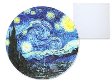 Carmani Okrogla steklena tabla - V. van Gogh, Zvezdna noč (carmani)