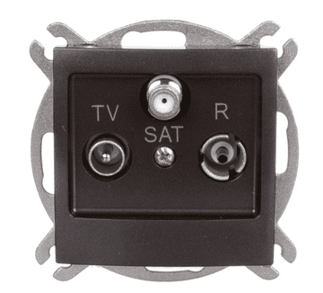 shumee Antenska vtičnica Impresja RTV-SAT, antracitna GPA-YS/m/50
