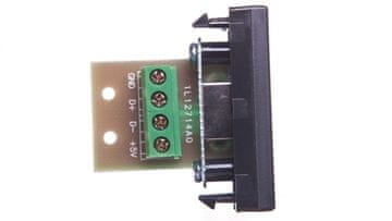 shumee Simon Connect K45/2 USB tip A vtičnica črne barve K128B/14