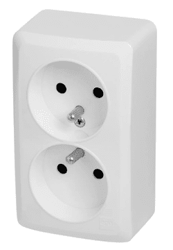 Elektro-Plast Berg dvojna vtičnica z ozemljitvijo n/t 2x2P+Z 16A 3743-00