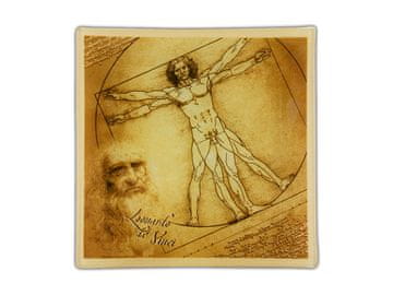 Carmani DEKORATIVNI KROŽNIK DA VINCI VITRUIAN MOŽ PORCELANSKA UMETNOST