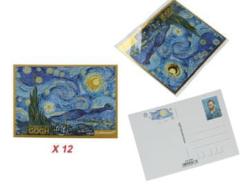Carmani Komplet 12 razglednic - V. van Gogh, Zvezdna noč (carmani)