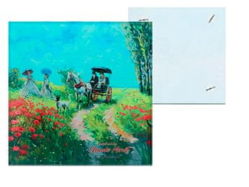 Carmani, stekleni podstavek 11,5 x 11,5 cm, navdihnjen s sliko C. Moneta