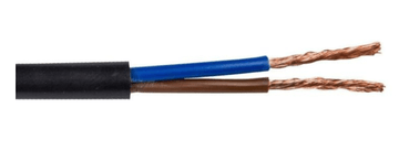 shumee Ploščati kabel H03VVH2-F (OMYp) 2x1 črne barve /100m/