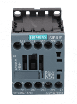 Siemens Močnostni kontaktor 9A 3P 230V AC 0Z 1R S00 3RT2016-1AP02