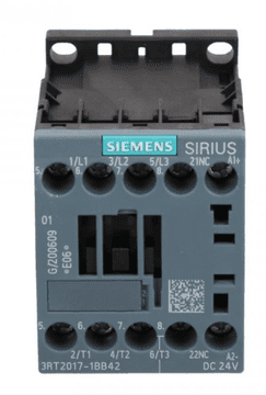 Siemens Močnostni kontaktor 12A 3P 24V DC 0Z 1R S00 3RT2017-1BB42