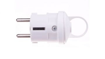shumee Ravni vtič 10/16A 250V 2P+Z z držalom bel EM-GRC-01 P0038