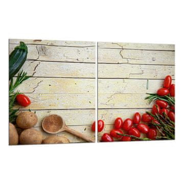 shumee 2x zaščitna steklena plošča ZA štedilnik 40x52 paradižnik