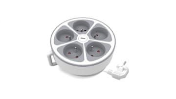 Plast Rol Fiksni podaljšek 5x s stikalom 2m PS-570WS/O/2 E W-30014