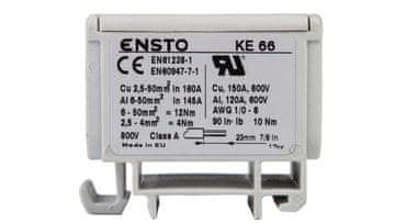 Ensto 1-polni 2-žilni konektor za tračnico 2,5-50 mm2 siv KE66