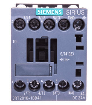 Siemens Močnostni kontaktor 9A 3P 24V DC 1Z 0R S00 3RT2016-1BB41