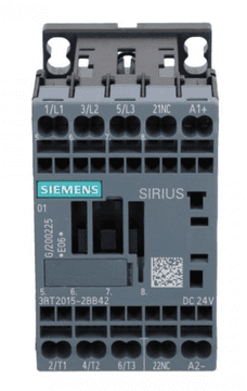 Siemens Močnostni kontaktor 7A 3P 24V DC 0Z 1R S00 3RT2015-2BB42