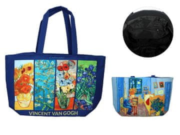 Carmani, torba za čez ramo, za nakupovanje do 5 kg - VAN gogh/Pokój