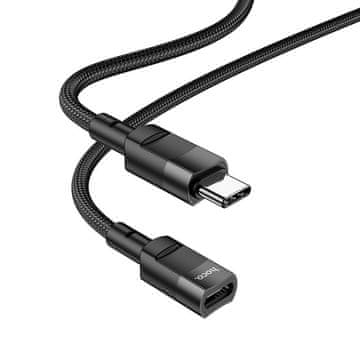 Hoco OTG adapter USB-C na USB-C Hoco 3A, 1,2 m, U107, črn