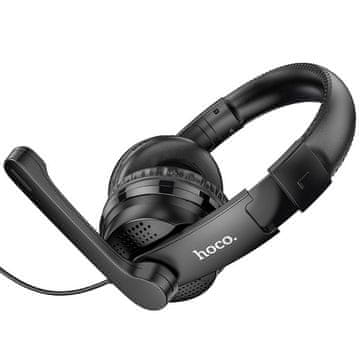 Hoco Žične slušalke s 3,5-mm priključkom Hoco W103, črne