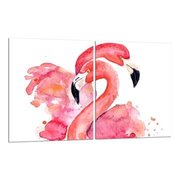 shumee 2x zaščitna steklena plošča ZA štedilnik 40x52 flamingos