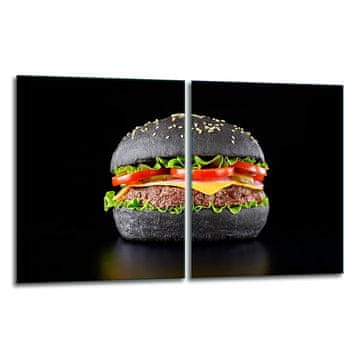 shumee 2x steklena zaščitna plošča ZA štedilnik 40x52 hamburger