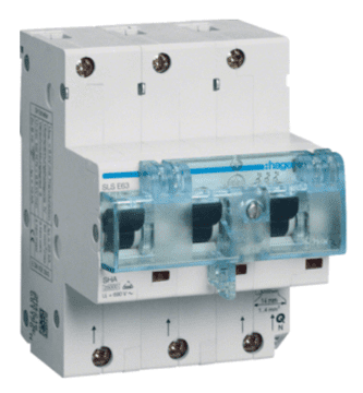 Hager Selektivni odklopnik 3P 63A Cs 25kA AC SLS TS35 HTN363C