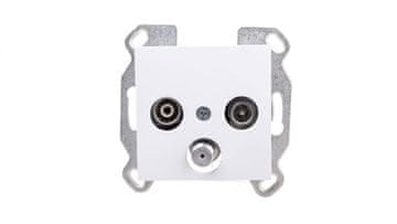 Hager Lumina RTV-SAT antenska vtičnica standardna bela WL3110