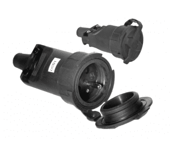 Pawbol Prenosna gumijasta vtičnica z/brez 16A 250V IP65 D.3149