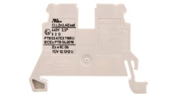 Wago 2-žilni konektor zbiralke 2,5 mm2 Ex svetlo siv 870-909
