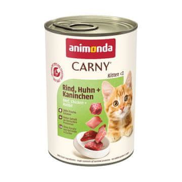 Animonda Animonda Carny hrana za mačke, 400 g (govedina, kunec, piščanec)