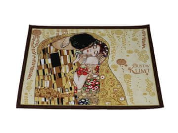 Carmani Namizni prt - G. Klimt, Poljub, kremno ozadje (carmani)