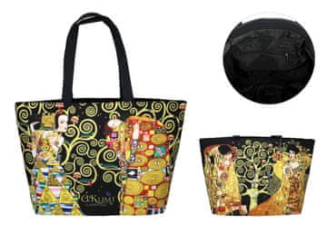 Carmani, torba za čez ramo, za nakupovanje do 5 kg - Gustav Klimt/Poljub in Adele