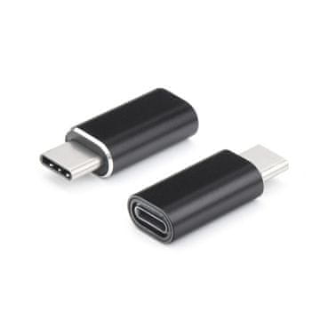 OEM Prilagojevalnik Lightning (ženski) na tip C (moški), črn