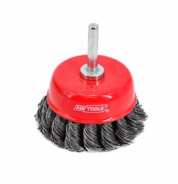 awtools Awtools skodelasta krtača z vpenjalom 75 mm zvita žica