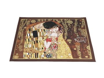 Carmani Namizni prt - G. Klimt, Poljub, rjavo ozadje (carmani)