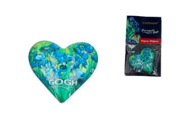 Carmani Magnet v obliki srca - V. van Gogh, Perunike (carmani)