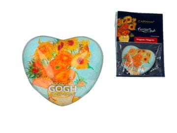 Carmani Magnet v obliki srca - V. van Gogh, Sončnice (carmani)
