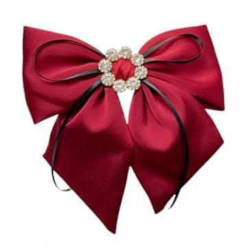 shumee Bordo sponka za lase z pentljo in diamanti XL SP441BOR