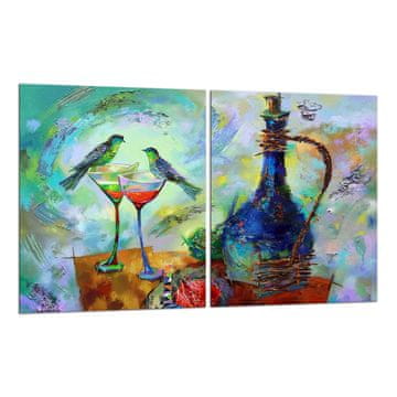 shumee 2x zaščitna steklena plošča ZA štedilnik za vino 40x52