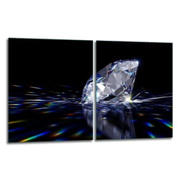 shumee 2x zaščitna steklena plošča ZA štedilnik 40x52 diamant