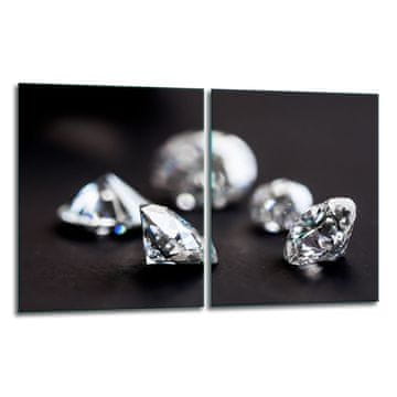 shumee 2x zaščitna steklena plošča ZA štedilnik 40x52 diamant