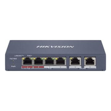 Hikvision Hikvision DS-3E1106HP-EI mrežni stikalni agregat Managed Fast Ethernet (10/100) PoE, siv