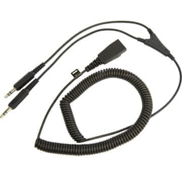 Jabra Jabra PC kabel QD na 2x3,5 mm, črn