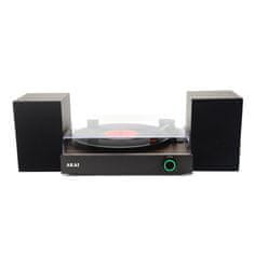 Akai AKAI ATT-200SP stereo gramofon z zunanjimi zvočniki, les/črn