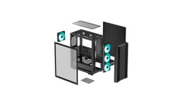 DEEPCOOL DeepCool CC560 V2 Midi Tower, črn